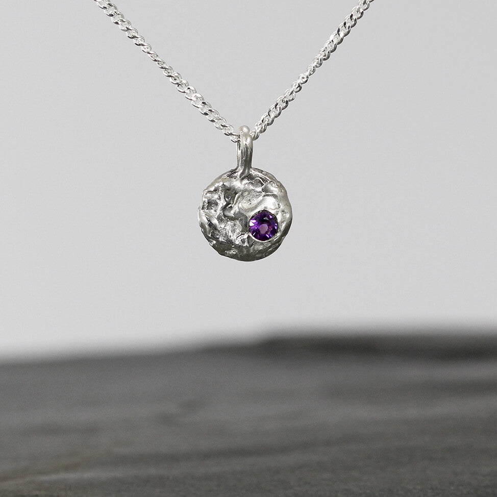 Silver Pendant. Melted, abstract and unique.