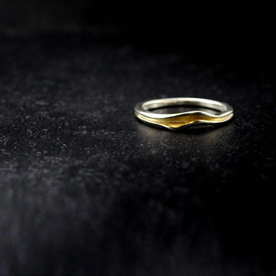 Silver and Gold Ring: - Simple but unique with a glow from within