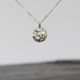 Silver Pendant. Melted, abstract and unique.