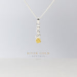 Austrian river gold pendant. Gold panning in Austria