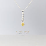 Austrian river gold pendant. Gold panning in Austria