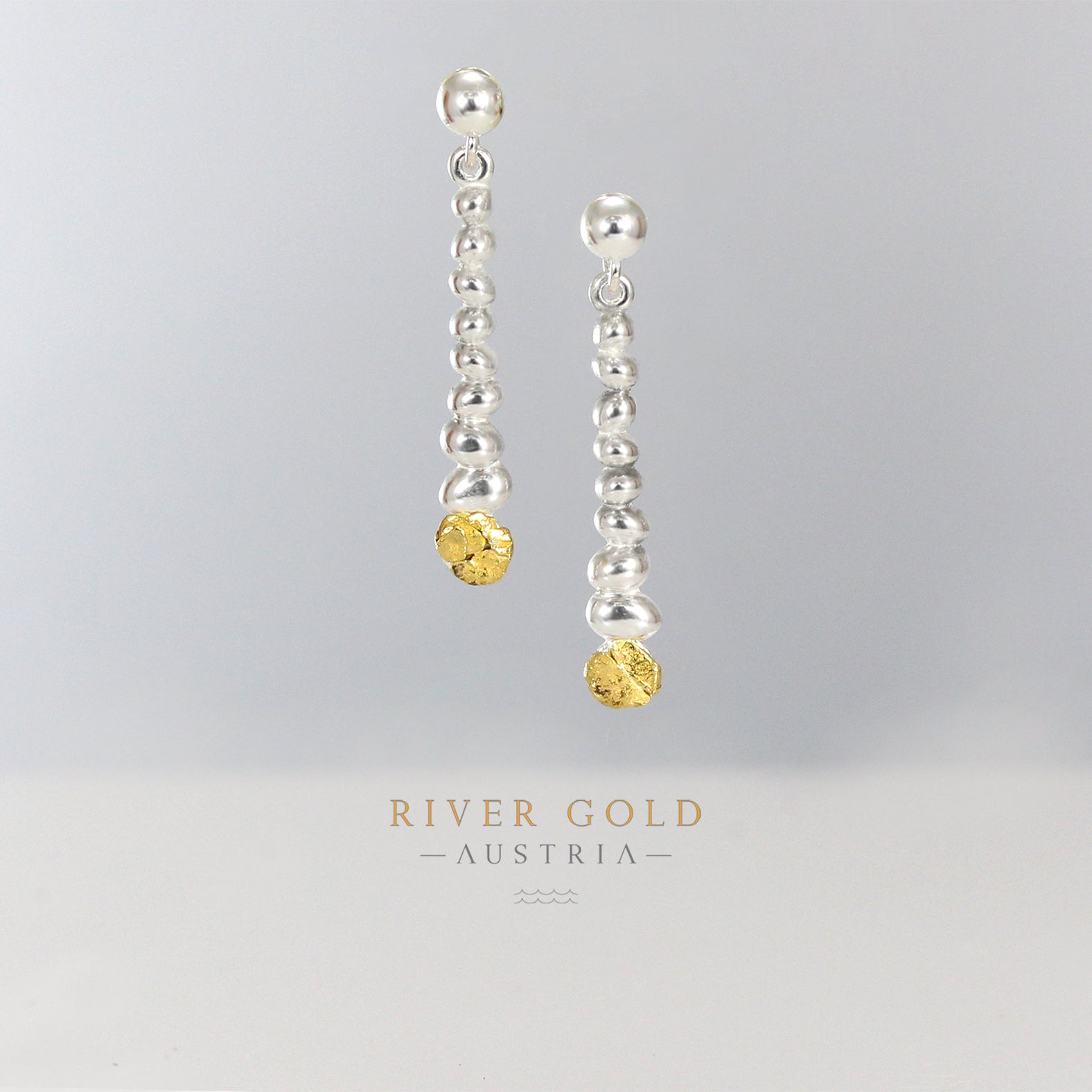 Austrian River Gold Earrings