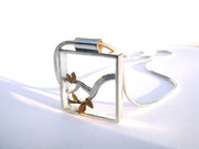Silver and Gold Pendant:- What if leaves were made of Gold?
