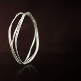 Silver Bangle. Handmade. Positive Space Collection. 
