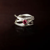 Silver Ring: Green or Pink Tourmaline
