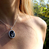 Silver Pendant with Black Onyx