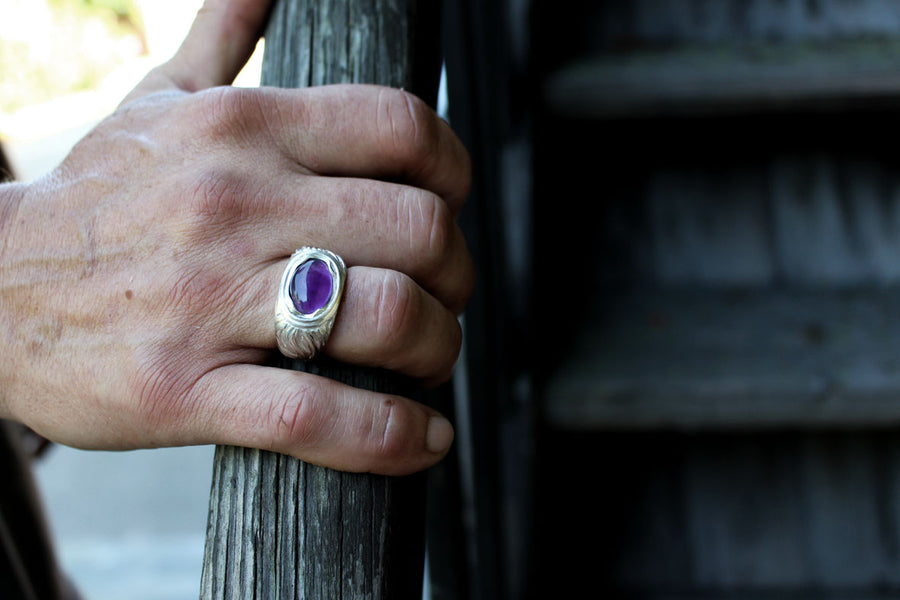 Silver Ring: Solid Men's ring 