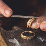 Wedding rings: A tree represents strength and longevity. Green wedding