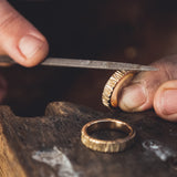 Wedding rings: A tree represents strength and longevity. Green wedding