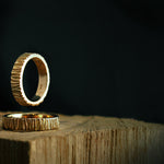 Wedding rings: A tree represents strength and longevity. Green wedding